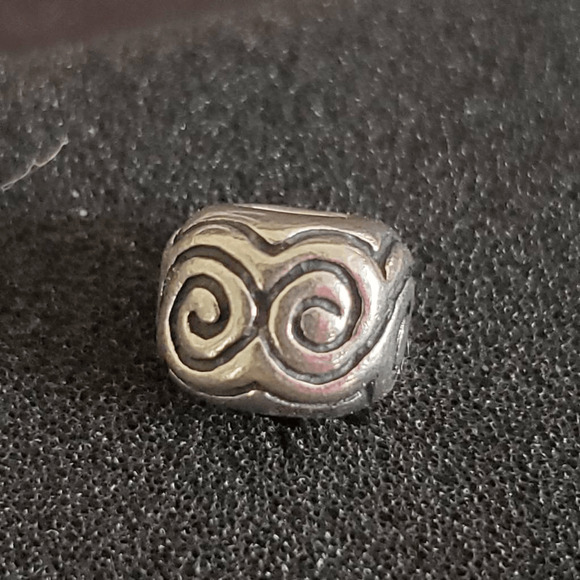 Pandora Sterling Silver Swirl Bead Signed S925 ALE - Picture 3 of 4